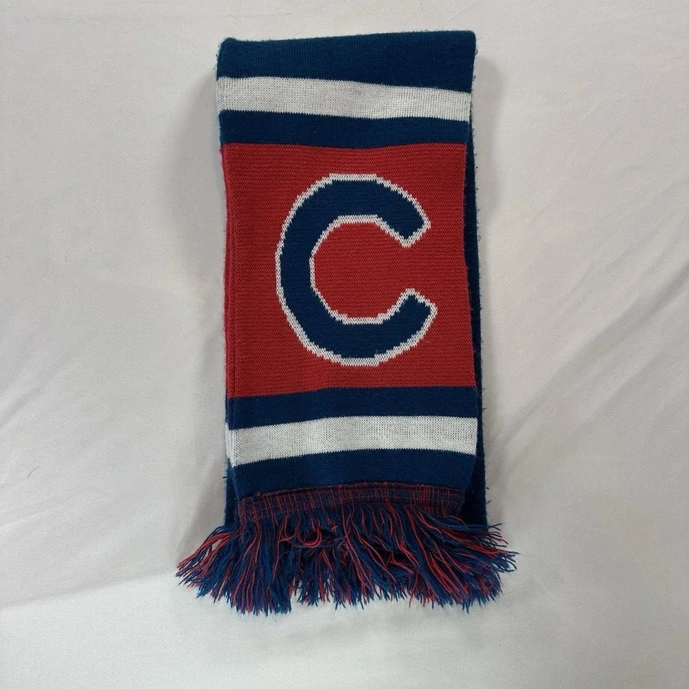 Chicago Cubs Scarf‎ MLB Big Team Logo, Collectible Knit Item